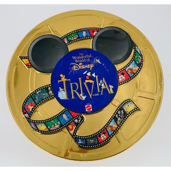 Disneys Wonderful World of Trivia Board Game Tin Only Collectors Insert Mattel - Picture 7 of 8